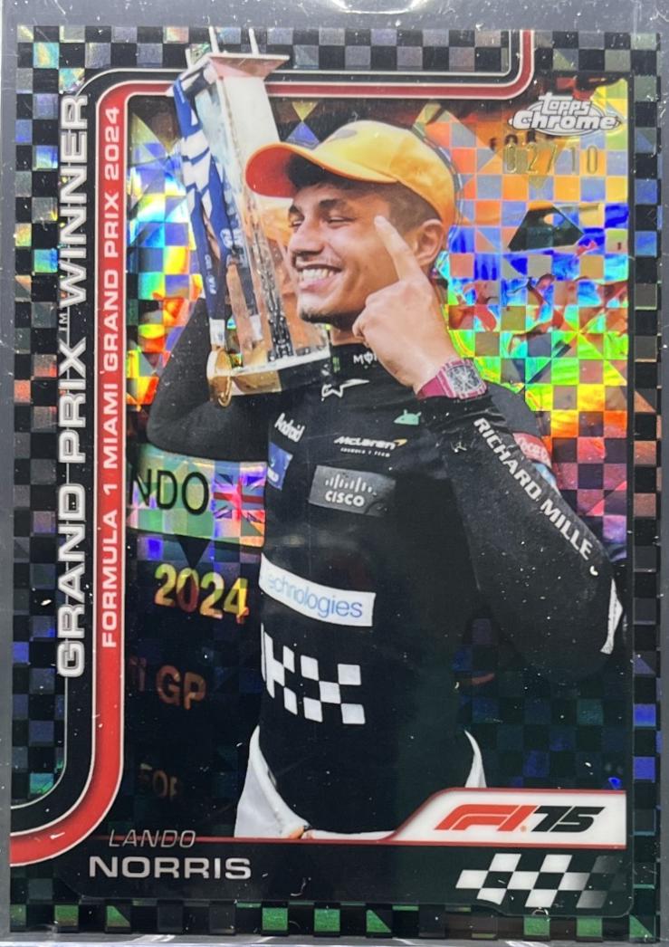 Lando Norris [Black Checker Flag Refractor] #98