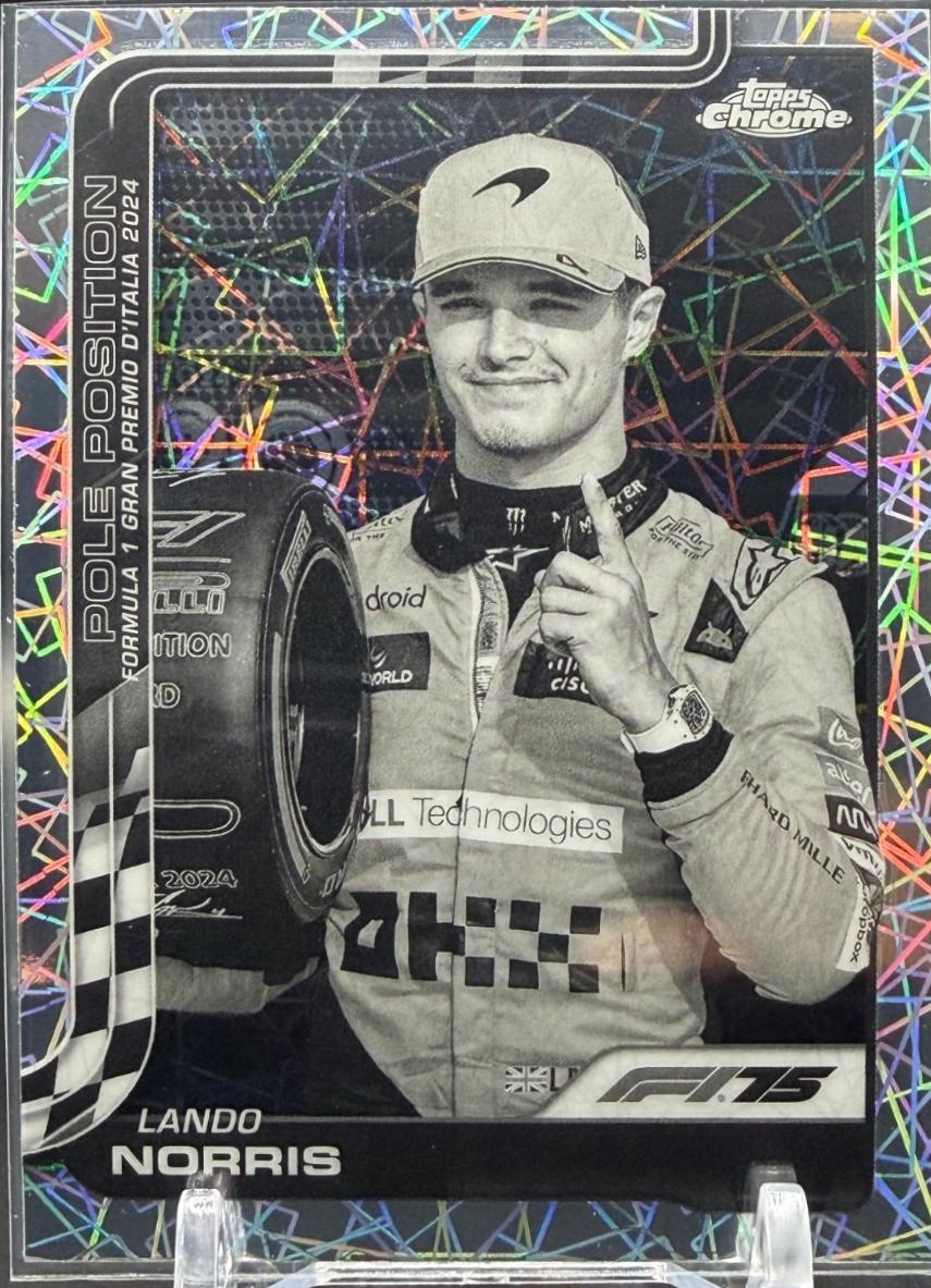 Lando Norris [Black White Lazer Refractor] #120