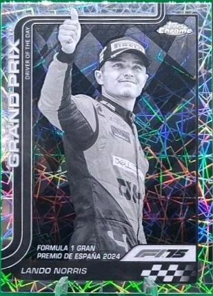 Lando Norris [Black White Lazer Refractor] #131