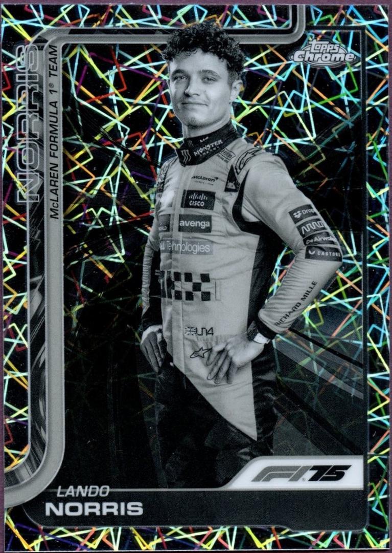 Lando Norris [Black White Lazer Refractor] #5