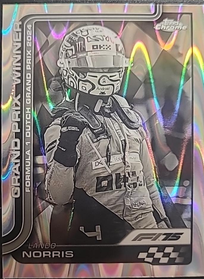 Lando Norris [Black White RayWave Refractor] #107