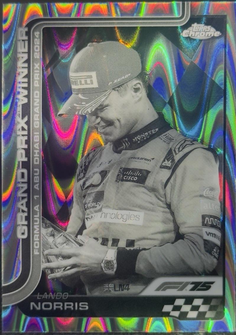 Lando Norris [Black White RayWave Refractor] #116