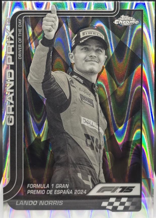 Lando Norris [Black White RayWave Refractor] #131