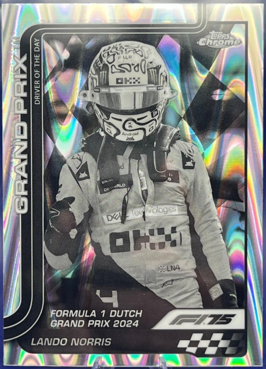 Lando Norris [Black White RayWave Refractor] #136