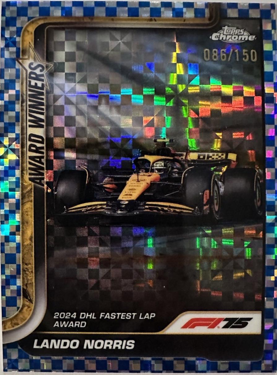 Lando Norris [Blue Checker Flag Refractor] #147
