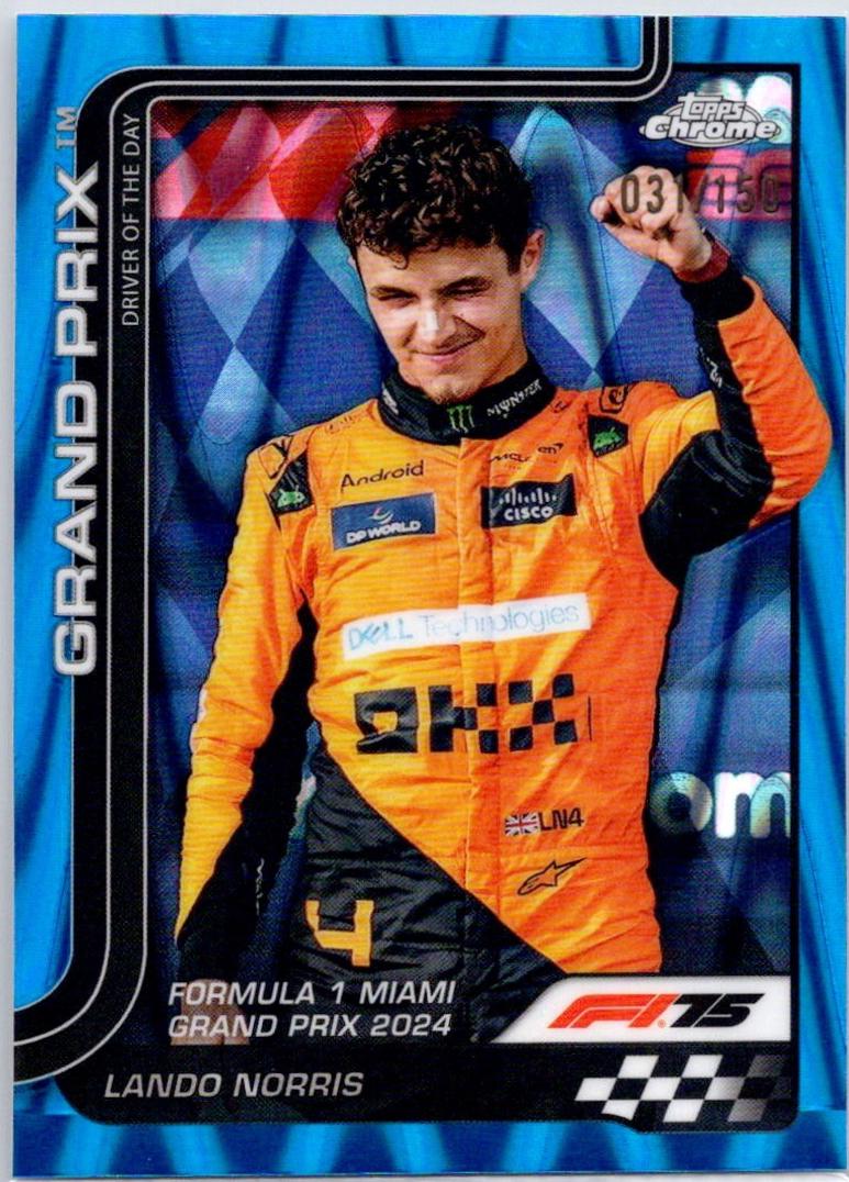 Lando Norris [Blue RayWave Refractor] #127