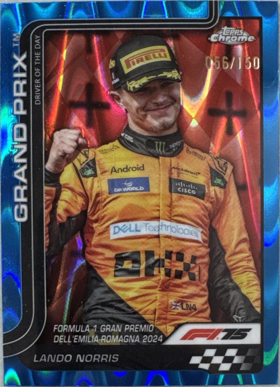 Lando Norris [Blue RayWave Refractor] #128