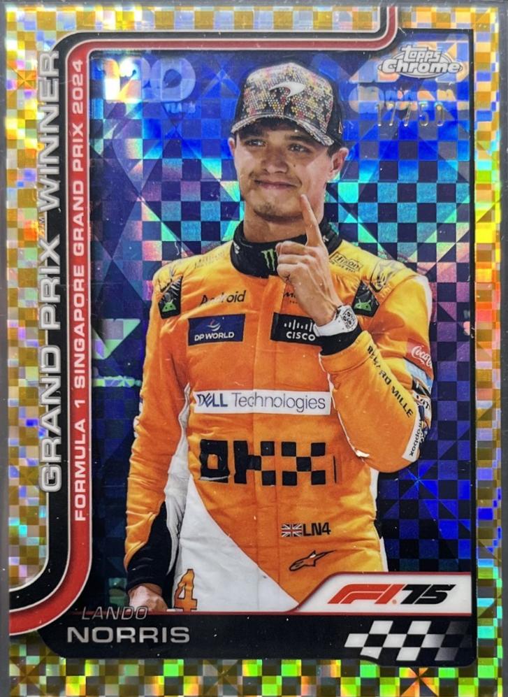Lando Norris [Gold Checker Flag Refractor] #110