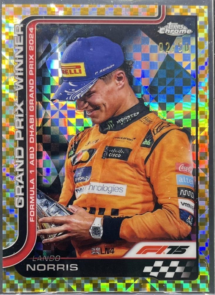 Lando Norris [Gold Checker Flag Refractor] #116