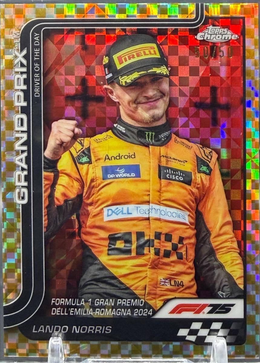 Lando Norris [Gold Checker Flag Refractor] #128