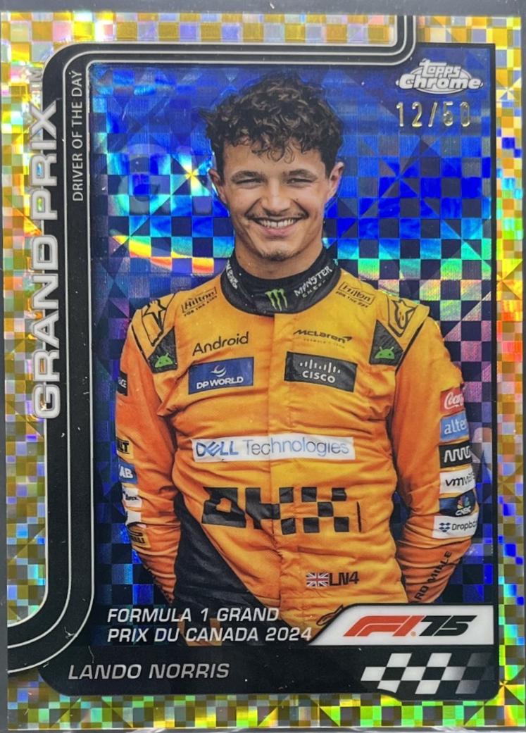 Lando Norris [Gold Checker Flag Refractor] #130