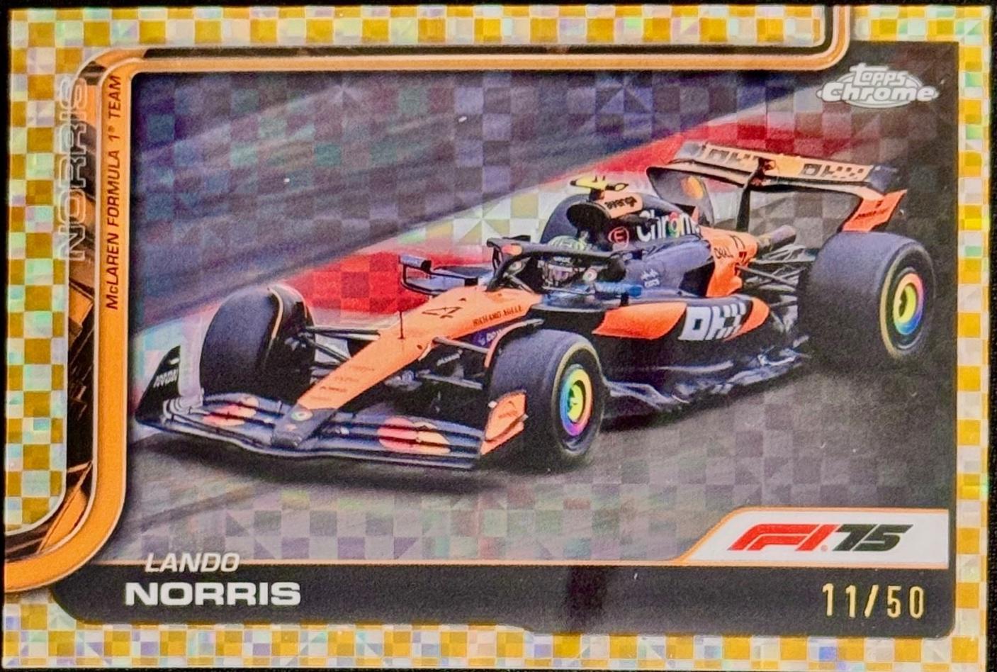 Lando Norris [Gold Checker Flag Refractor] #77
