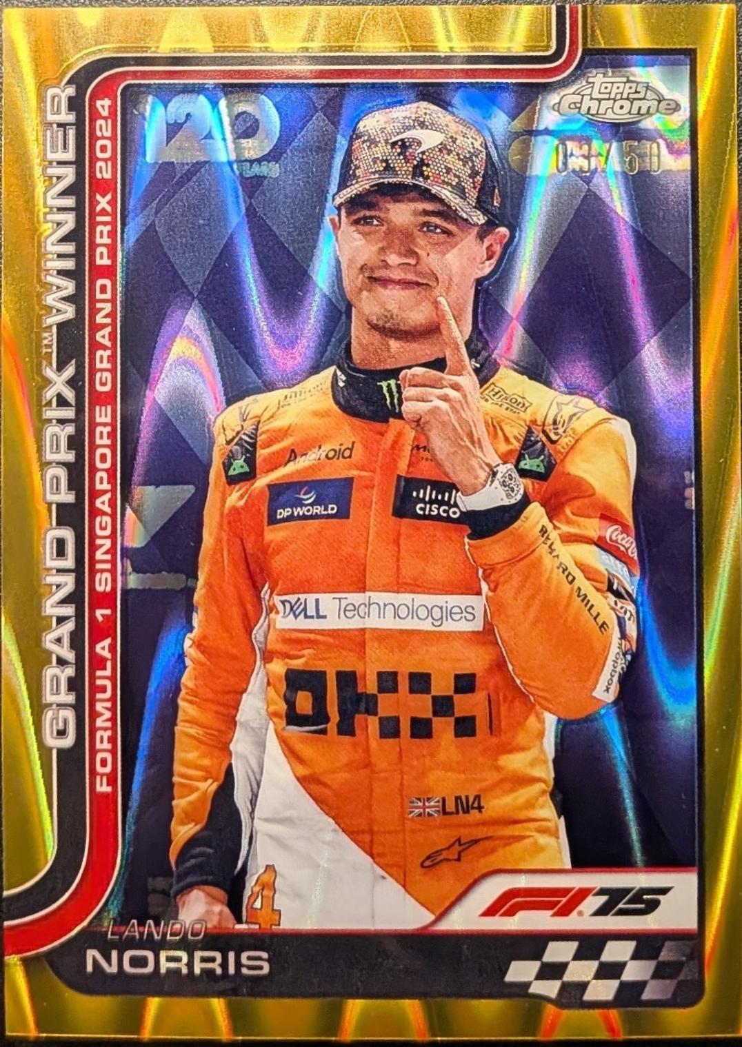 Lando Norris [Gold RayWave Refractor] #110
