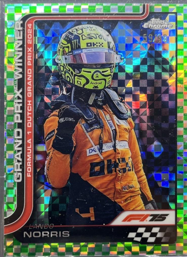 Lando Norris [Green Checker Flag Refractor] #107
