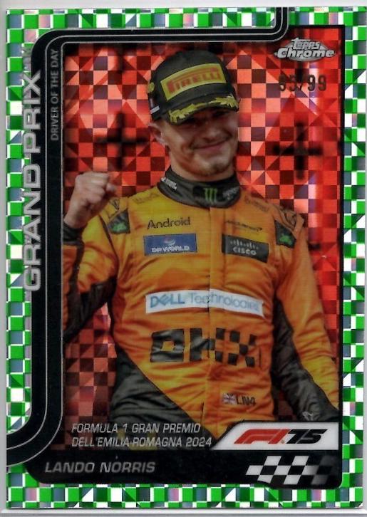 Lando Norris [Green Checker Flag Refractor] #128