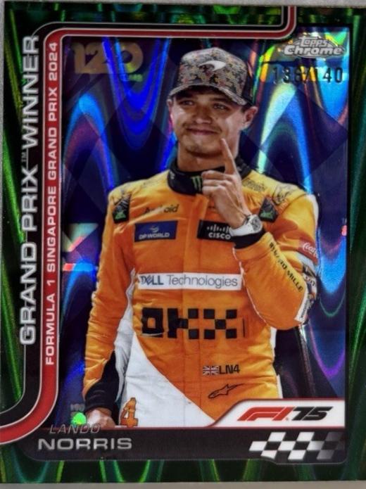 Lando Norris [Green RayWave Refractor] #110