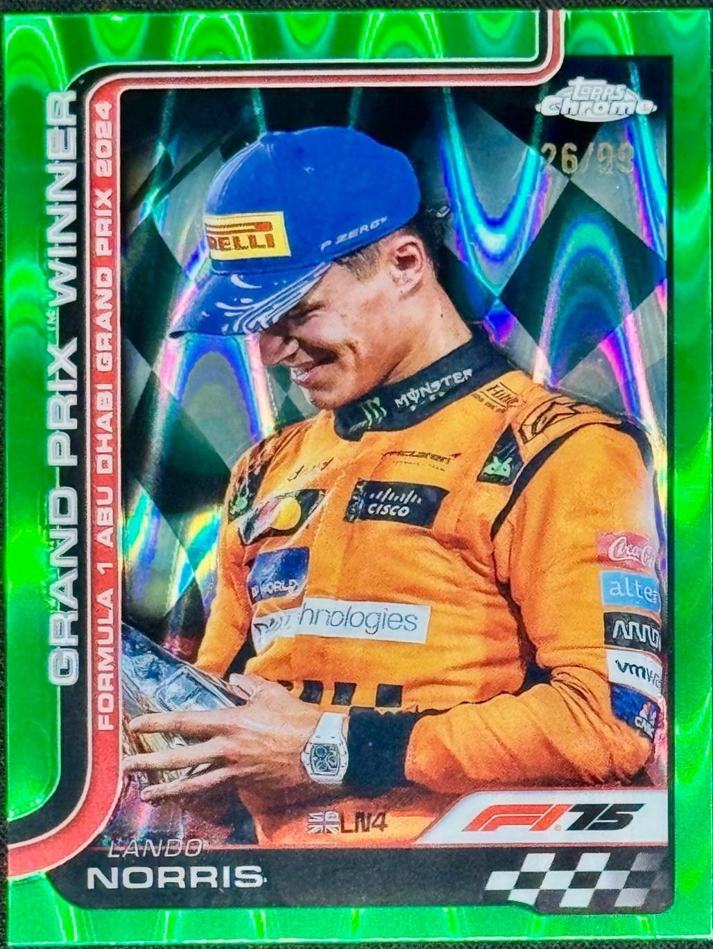 Lando Norris [Green RayWave Refractor] #116