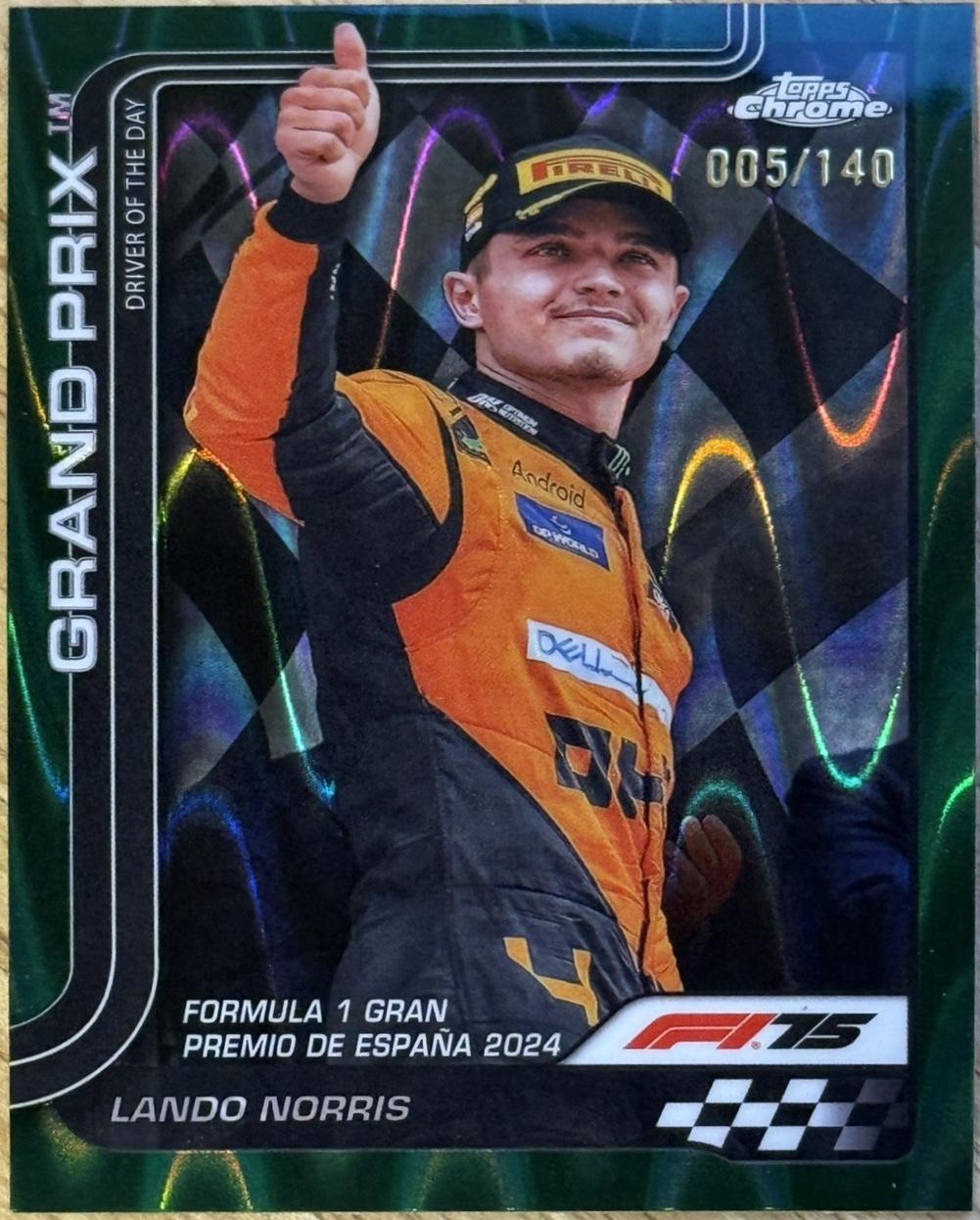 Lando Norris [Green RayWave Refractor] #131