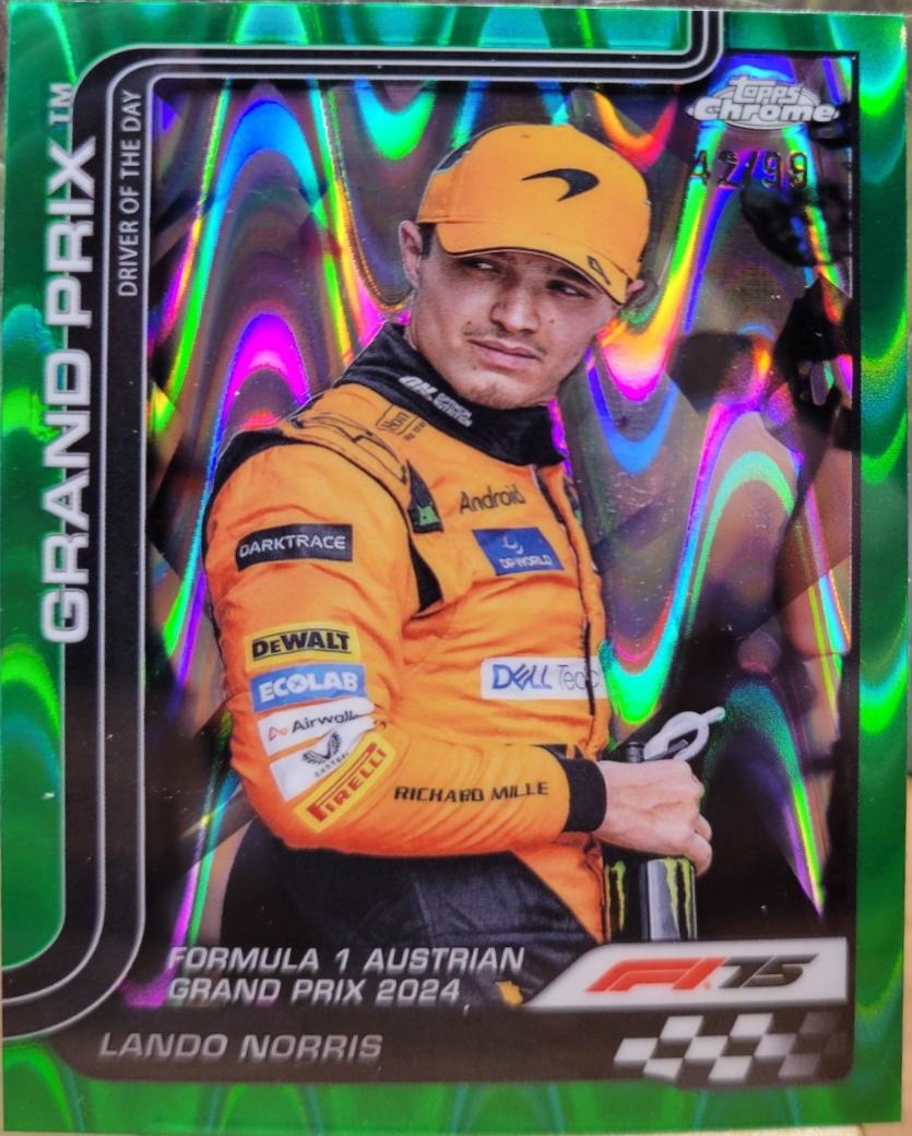 Lando Norris [Green RayWave Refractor] #132