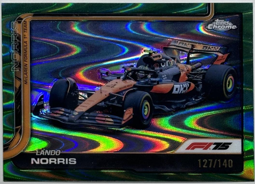 Lando Norris [Green RayWave Refractor] #77