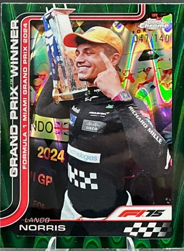Lando Norris [Green RayWave Refractor] #98
