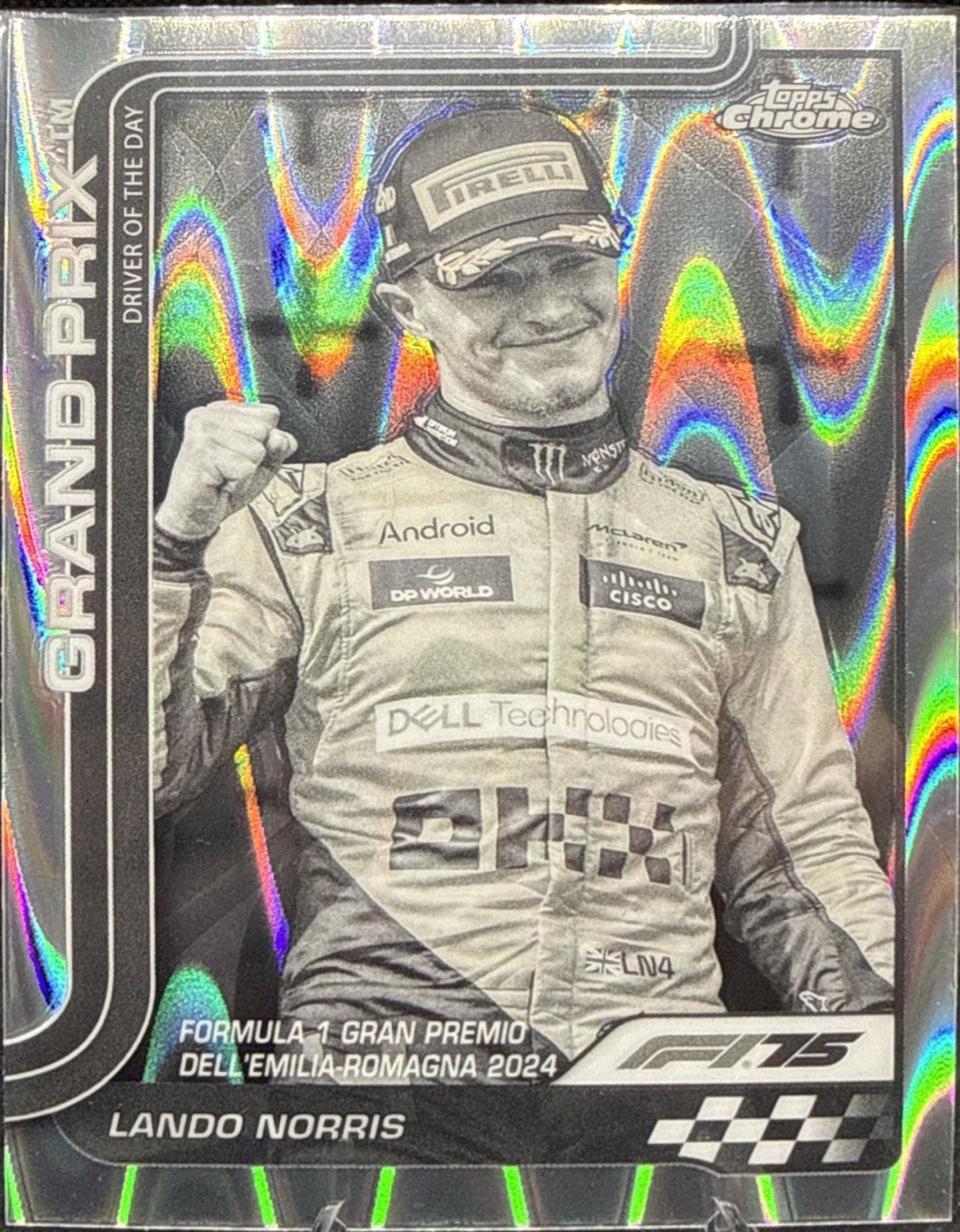 Lando Norris [Orange RayWave Refractor] #128