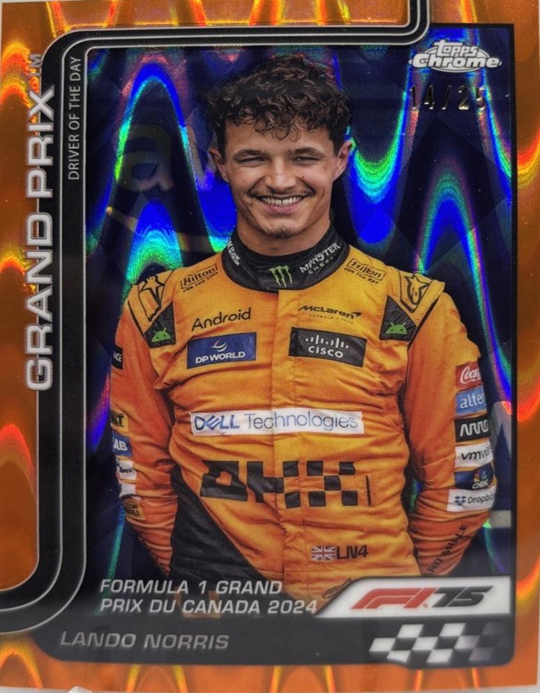 Lando Norris [Orange RayWave Refractor] #130