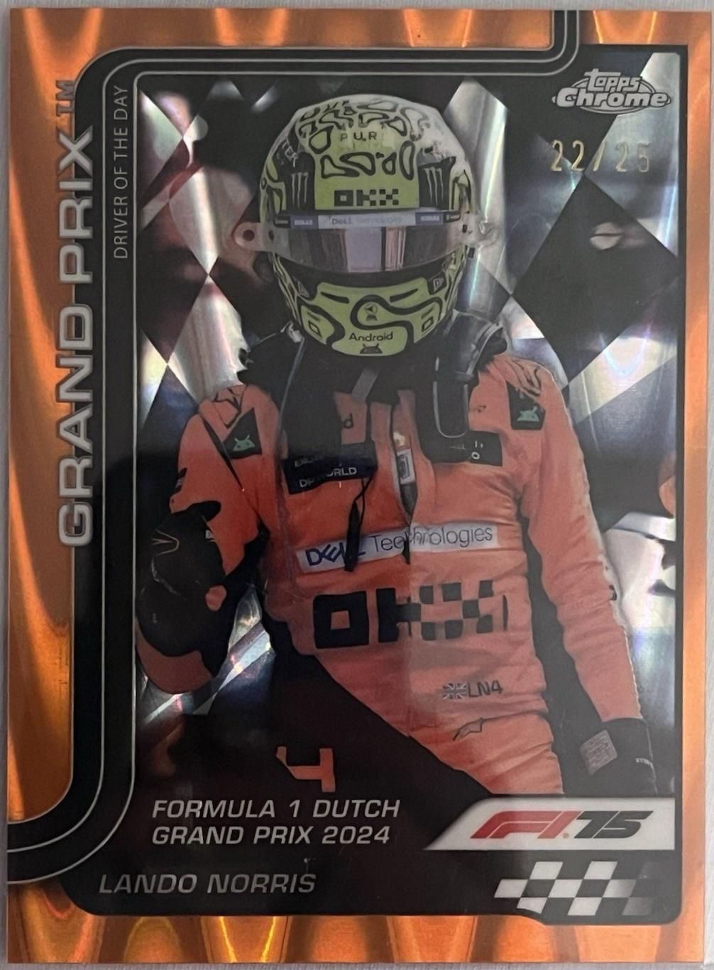 Lando Norris [Orange RayWave Refractor] #136
