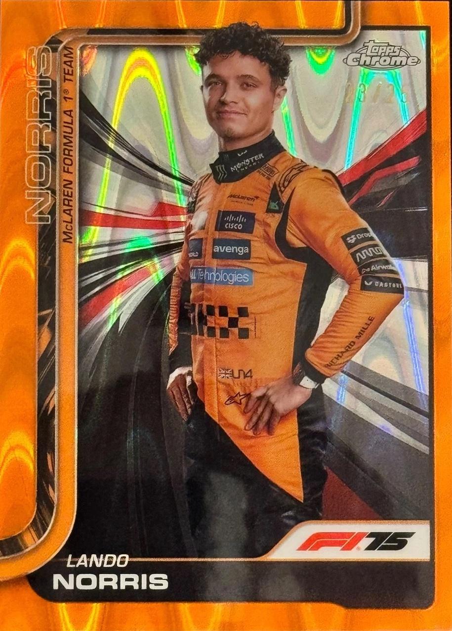 Lando Norris [Orange RayWave Refractor] #5