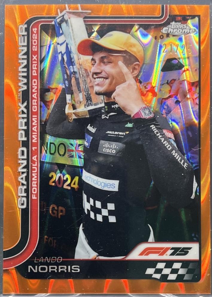 Lando Norris [Orange RayWave Refractor] #98