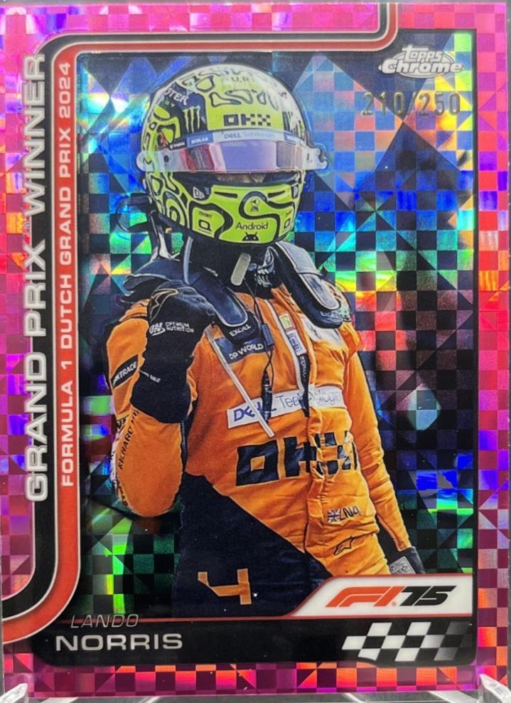 Lando Norris [Pink Checker Flag Refractor] #107