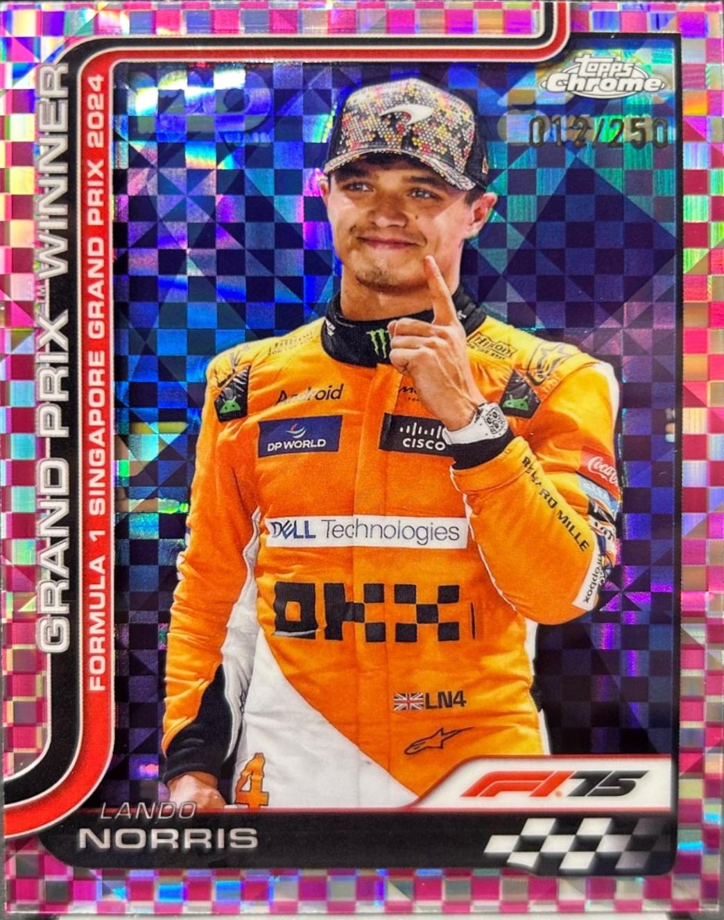 Lando Norris [Pink Checker Flag Refractor] #110