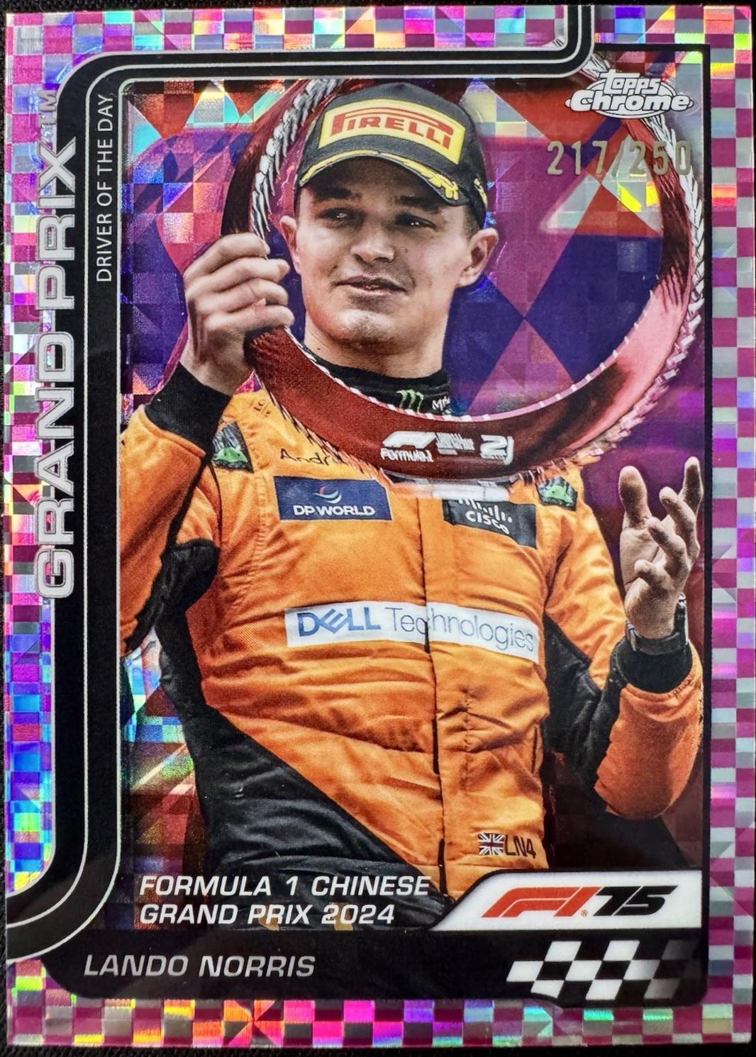Lando Norris [Pink Checker Flag Refractor] #126