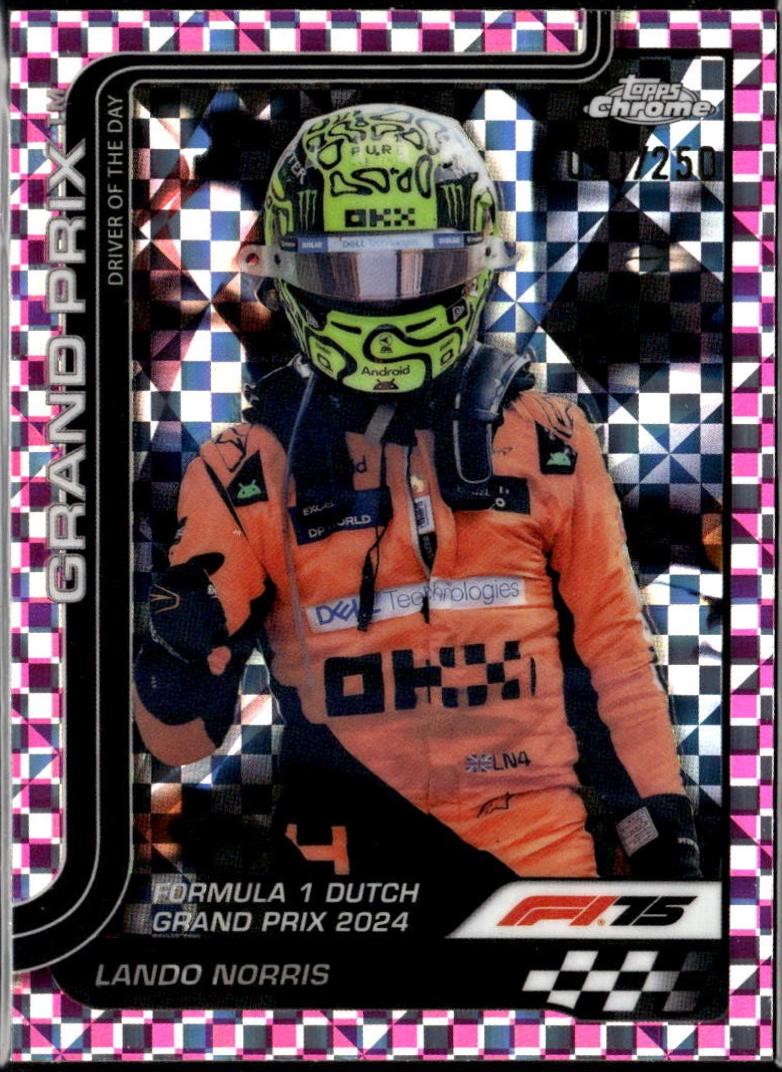 Lando Norris [Pink Checker Flag Refractor] #136