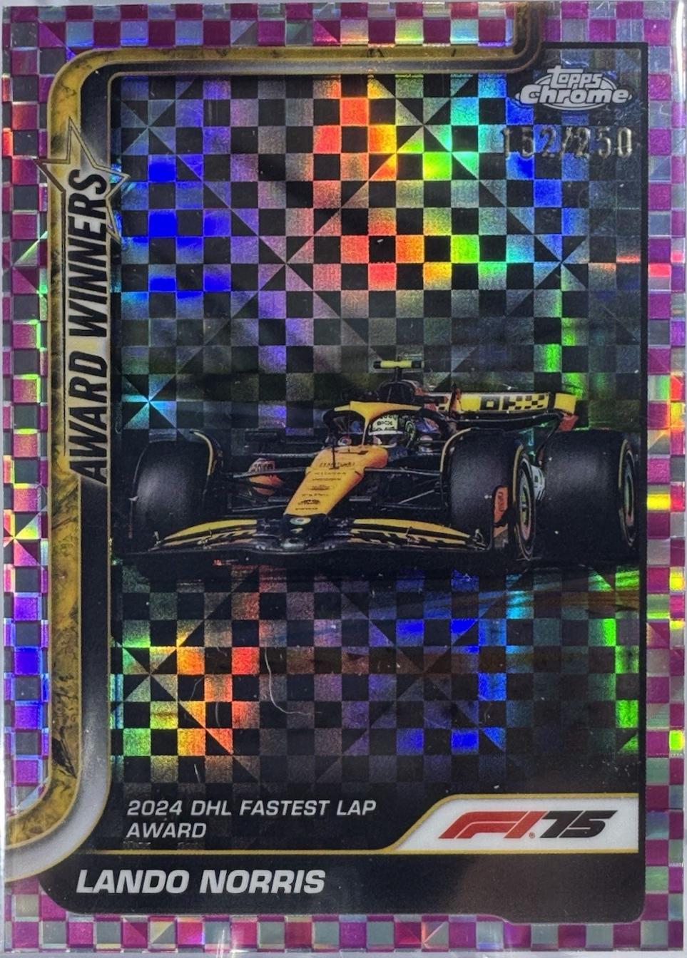 Lando Norris [Pink Checker Flag Refractor] #147