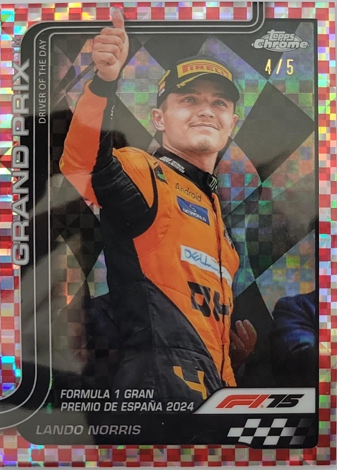 Lando Norris [Red Checker Flag Refractor] #131