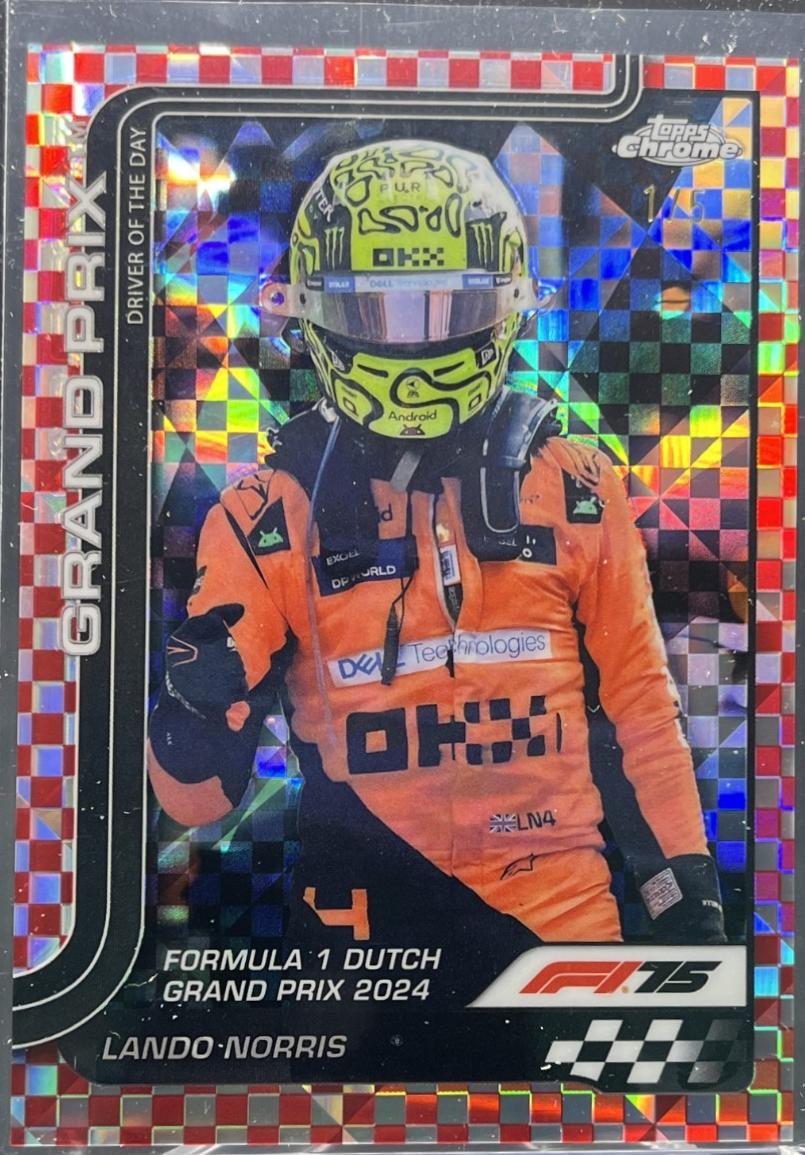 Lando Norris [Red Checker Flag Refractor] #136