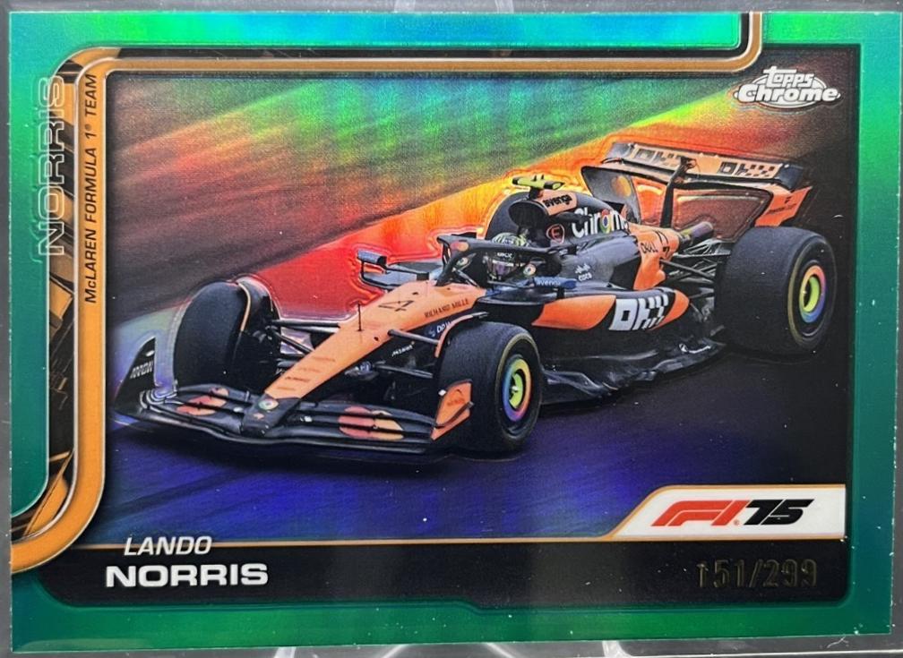 Lando Norris [Teal Refractor] #77