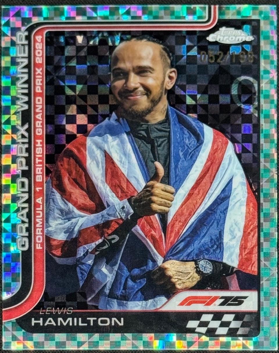 Lewis Hamilton [Aqua Checker Flag Refractor] #104