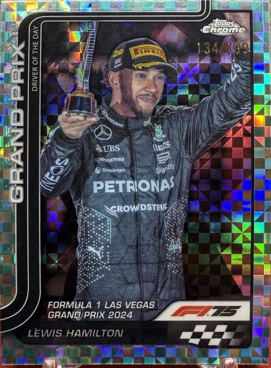 Lewis Hamilton [Aqua Checker Flag Refractor] #143