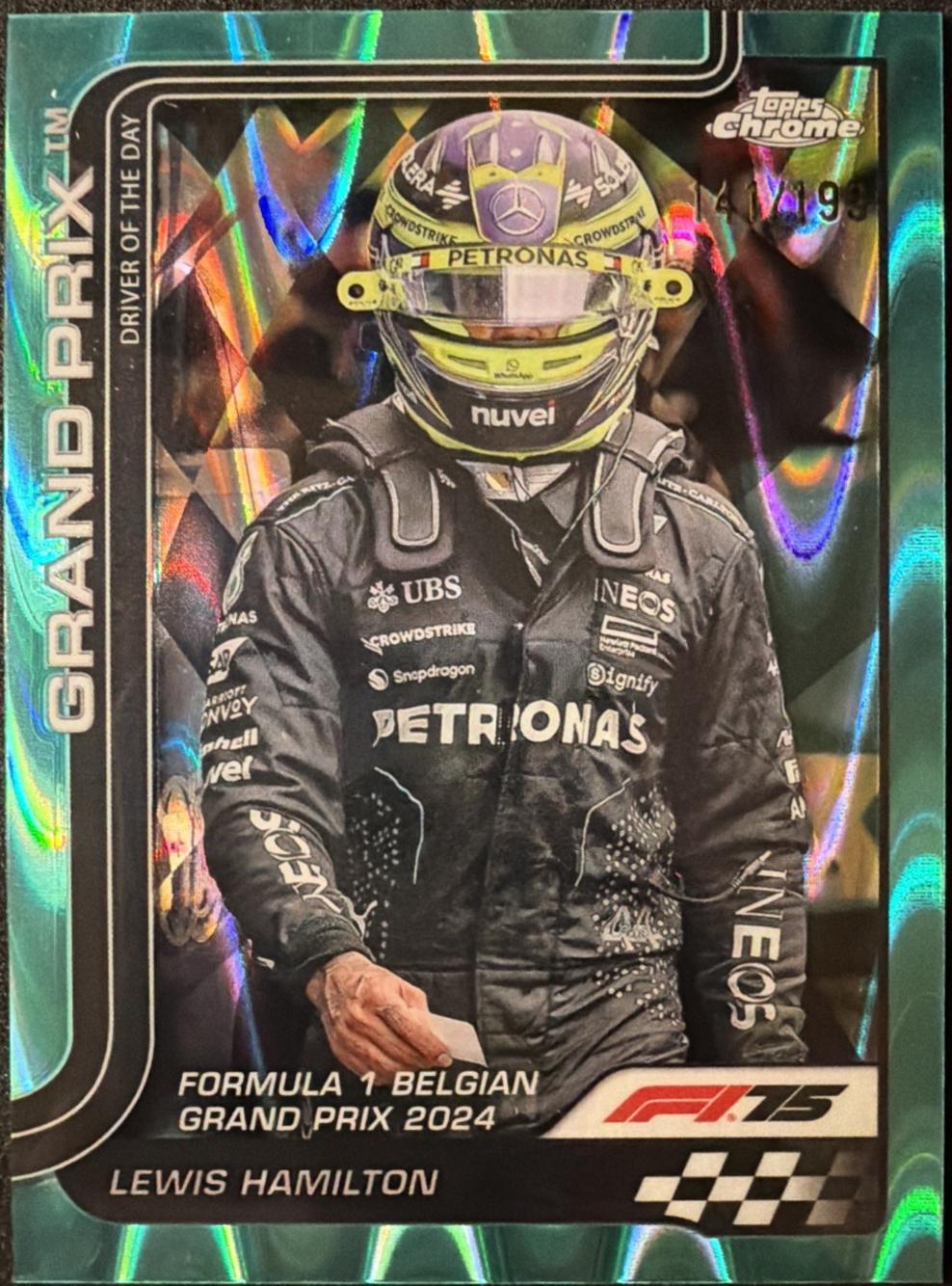 Lewis Hamilton [Aqua Raywave Refractor] #135