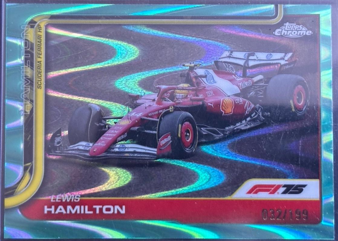 Lewis Hamilton [Aqua Raywave Refractor] #76