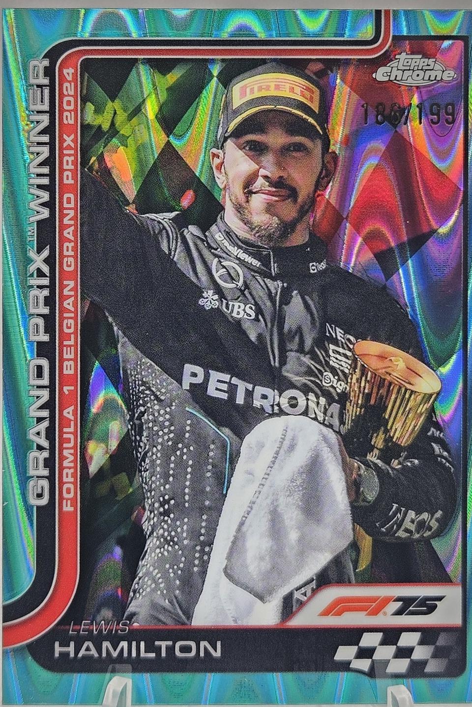 Lewis Hamilton [Aqua Refractor] #106