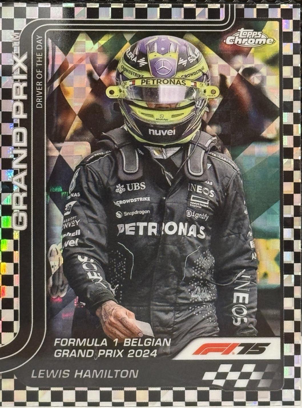 Lewis Hamilton [Black Checker Flag Refractor] #135