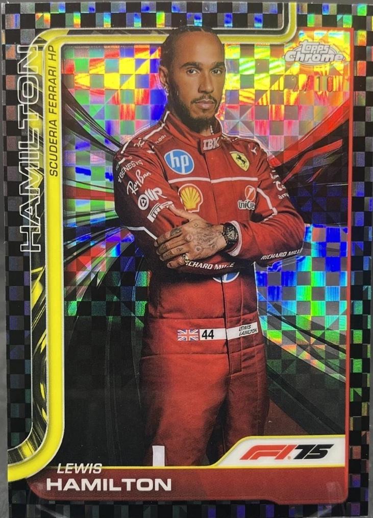 Lewis Hamilton [Black Checker Flag Refractor] #4