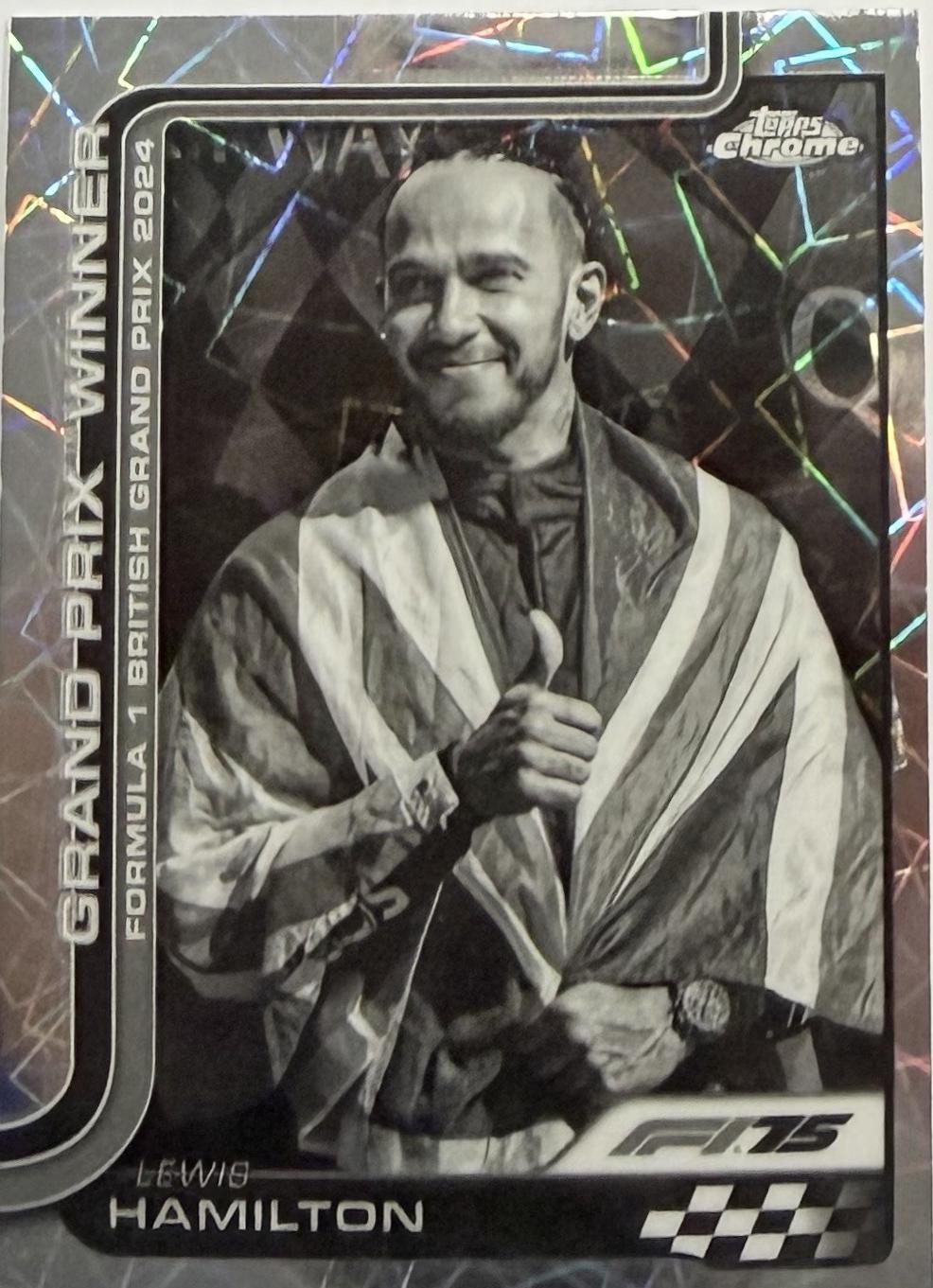 Lewis Hamilton [Black White Lazer Refractor] #104