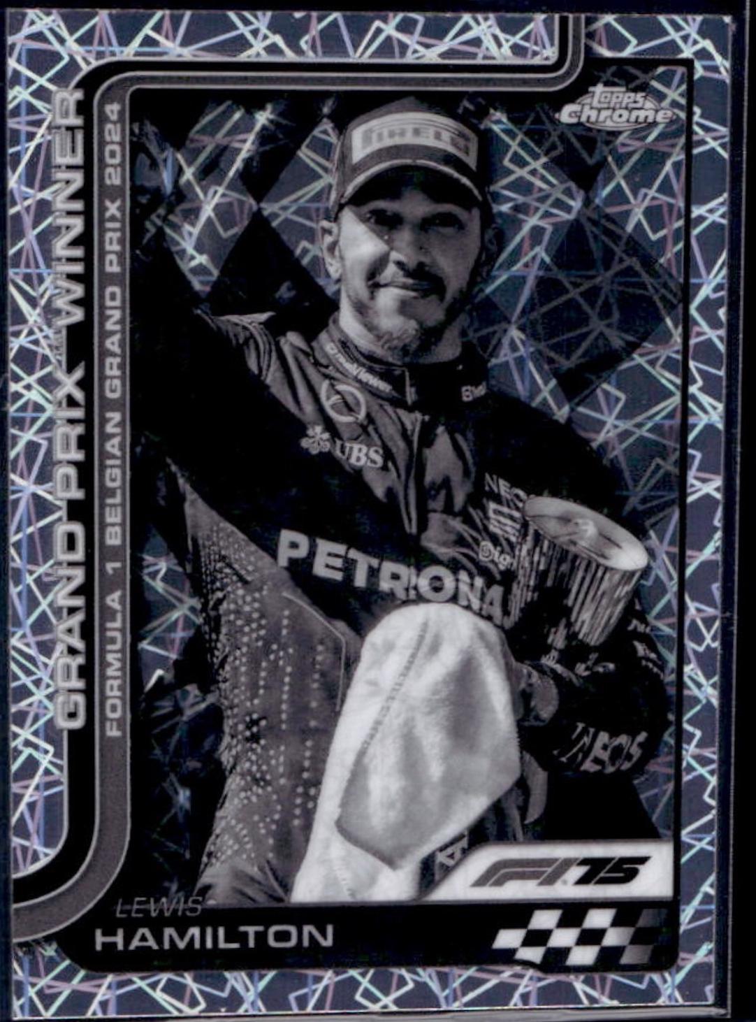 Lewis Hamilton [Black White Lazer Refractor] #106