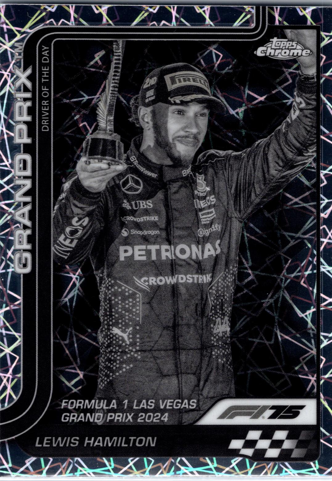Lewis Hamilton [Black White Lazer Refractor] #143