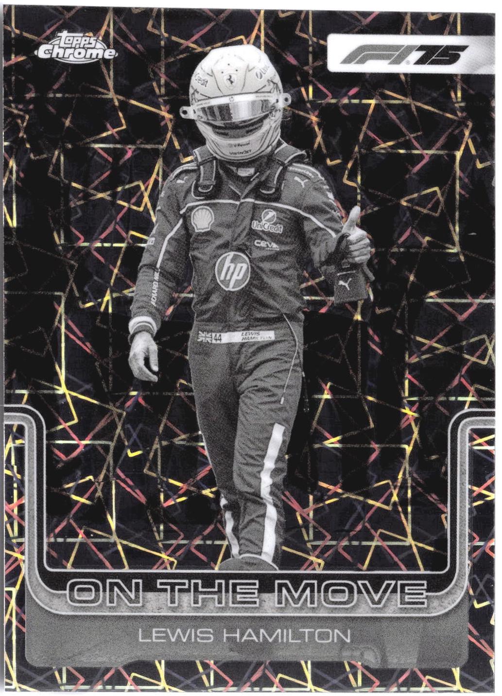 Lewis Hamilton [Black White Lazer Refractor] #191