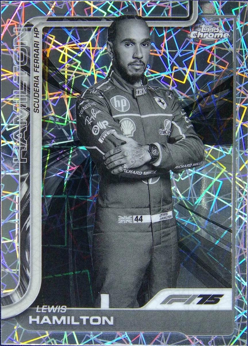 Lewis Hamilton [Black White Lazer Refractor] #4